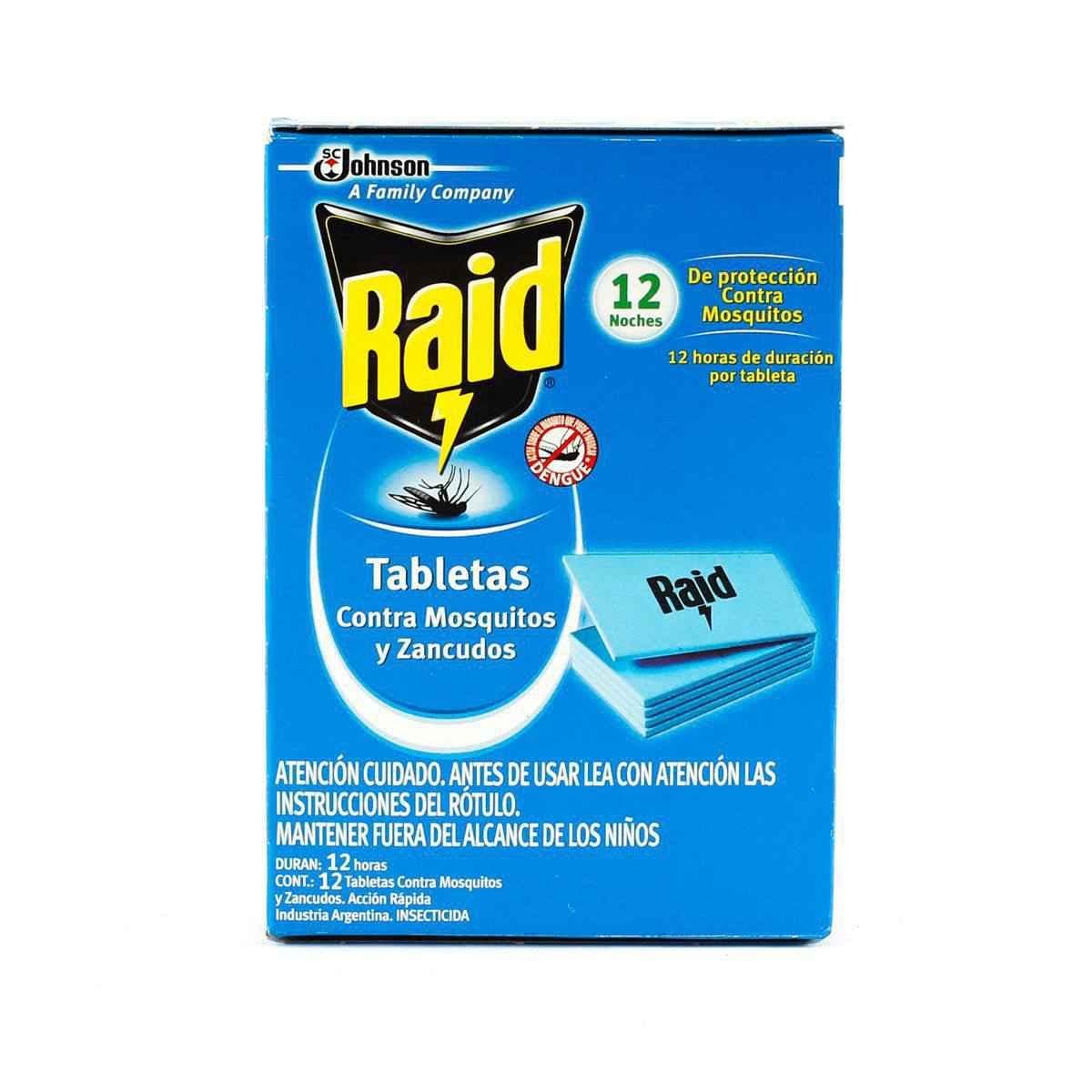 Raid Pastilla P/ Mosquitos X 12 Un