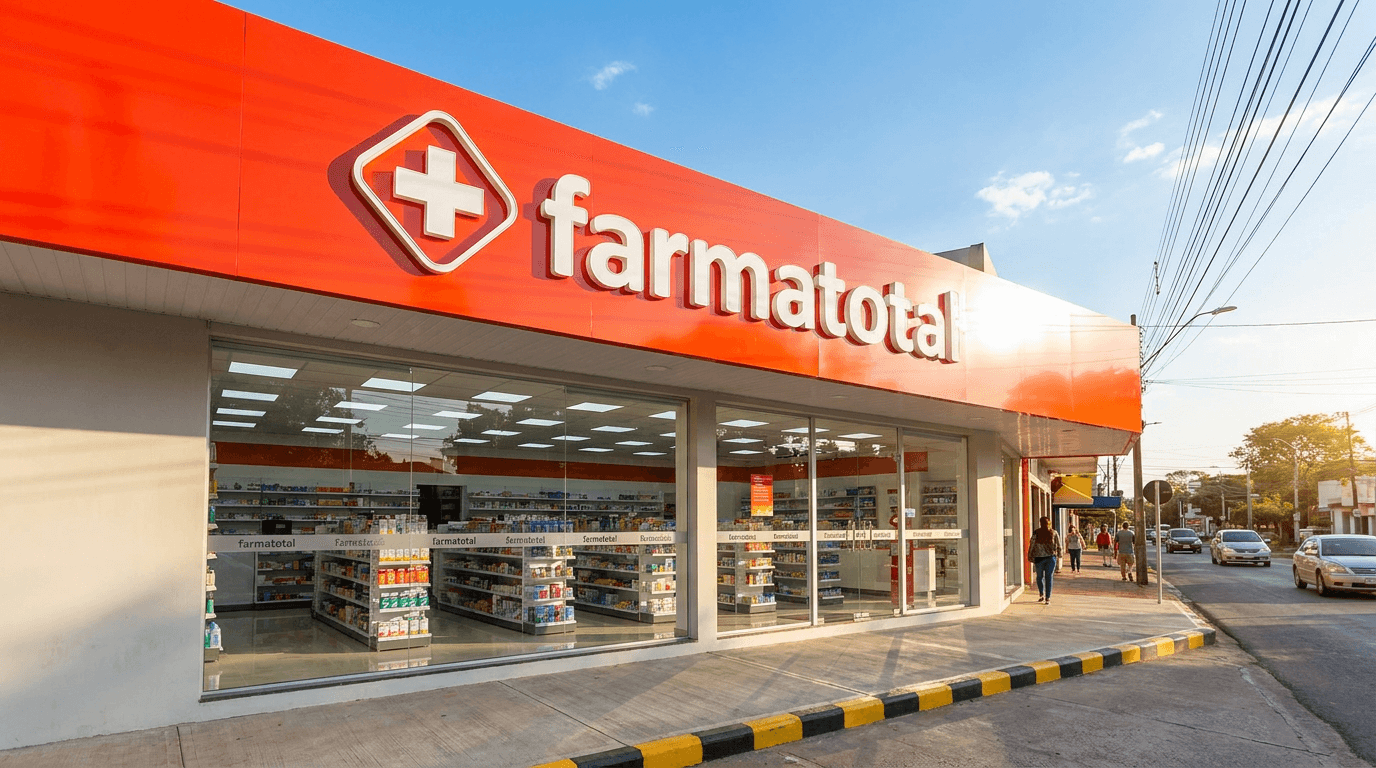 Fachada de una sucursal de FarmaTotal